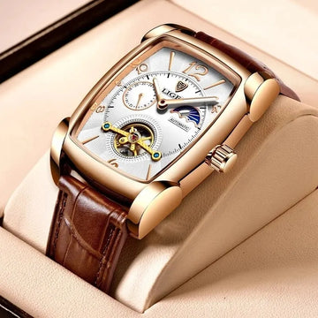 Lige Automatic Moon Phase Tourbillon Luxury Timepiece